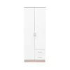 Miami gardróbszekrény 80x205 cm fehér-sonoma tölgy