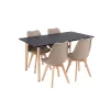 Silla 120 4+1 étkező garnitúra fekete-bézs