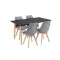 Silla 120 4+1 étkező garnitúra fekete-szürke