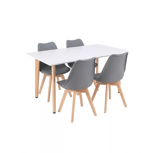 Silla 120 4+1 étkező garnitúra fehér-szürke