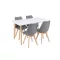 Silla 120 4+1 étkező garnitúra fehér-szürke