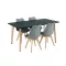 Silla 150 4+1 étkező garnitúra fekete-szürke