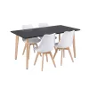 Silla 150 4+1 étkező garnitúra fekete-fehér
