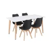 Silla 150 4+1 étkező garnitúra fehér-fekete