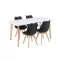 Silla 150 4+1 étkező garnitúra fehér-fekete