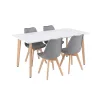 Silla 150 4+1 étkező garnitúra fehér-szürke