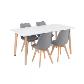 Silla 150 4+1 étkező garnitúra fehér-szürke