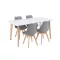 Silla 150 4+1 étkező garnitúra fehér-szürke