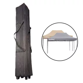 Kerti pavilon táska kerékkel 3x4-3x4,5 m fekete