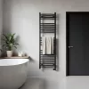 Íves törölközőszárító radiátor 1600x500 mm fekete