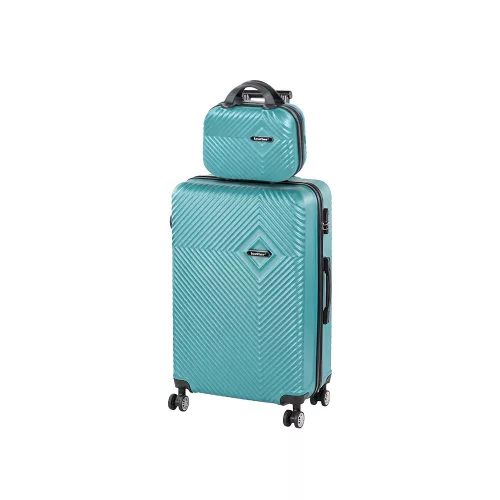 TraveLux Pro VIII gurulós bőrönd szett lagúnakék