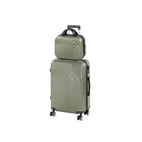 TraveLux Pro VII gurulós bőrönd szett olajzöld