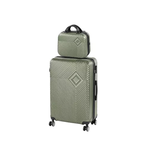 TraveLux Pro VIII gurulós bőrönd szett olajzöld