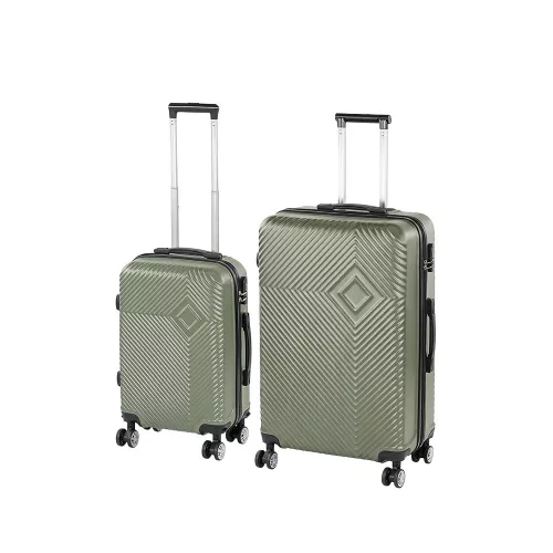 TraveLux Pro X gurulós bőrönd szett olajzöld