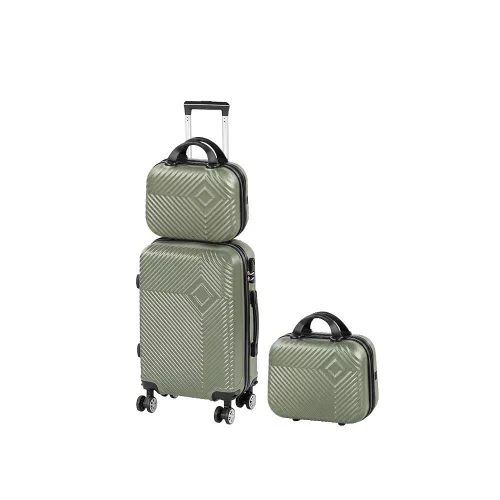 TraveLux Pro XII gurulós bőrönd szett olajzöld