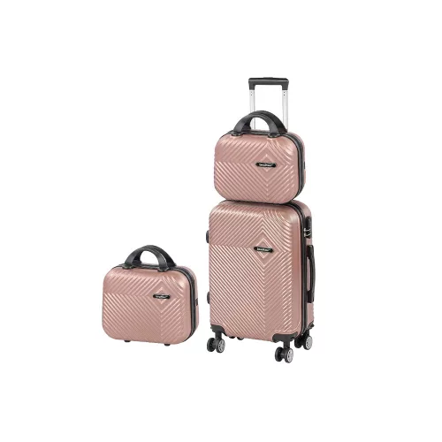 TraveLux Pro XII gurulós bőrönd szett rosegold