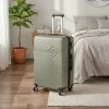 TraveLux Pro XIV gurulós bőrönd szett olajzöld