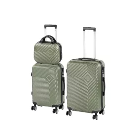 TraveLux Pro XV gurulós bőrönd szett olajzöld