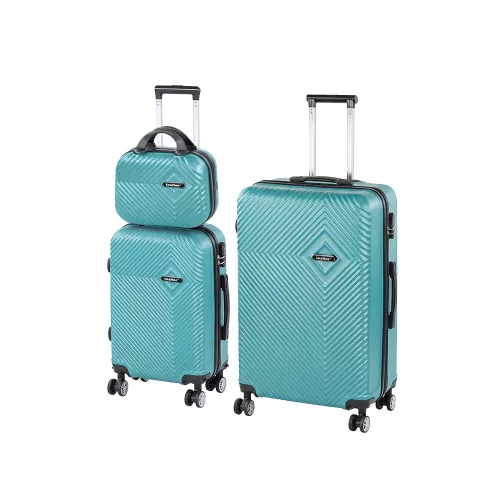 TraveLux Pro XVII gurulós bőrönd szett lagúnakék