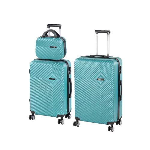 TraveLux Pro XVI gurulós bőrönd szett lagúnakék