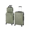TraveLux Pro XX gurulós bőrönd szett olajzöld