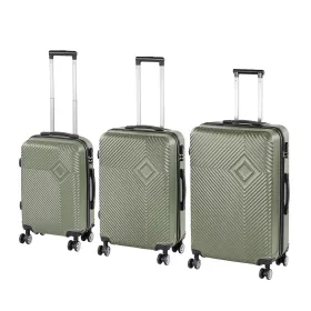 TraveLux Pro XXI gurulós bőrönd szett olajzöld