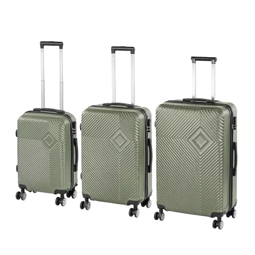 TraveLux Pro XXI gurulós bőrönd szett olajzöld