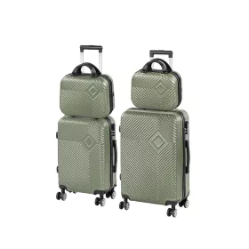 TraveLux Pro XXII gurulós bőrönd szett olajzöld