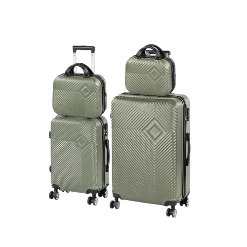 TraveLux Pro XXIII gurulós bőrönd szett olajzöld