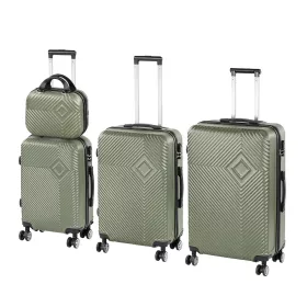 TraveLux Pro XXIV gurulós bőrönd szett olajzöld