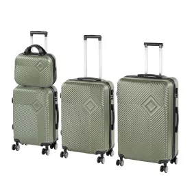 TraveLux Pro XXV gurulós bőrönd szett olajzöld