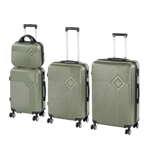 TraveLux Pro XXV gurulós bőrönd szett olajzöld
