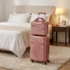 TraveLux Urban III gurulós bőrönd szett lazacrózsaszín