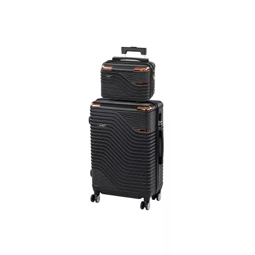 TraveLux Urban IV gurulós bőrönd szett fekete