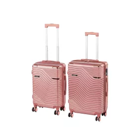 TraveLux Urban IX gurulós bőrönd szett lazacrózsaszín