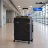 TraveLux Urban VIII gurulós bőrönd szett fekete