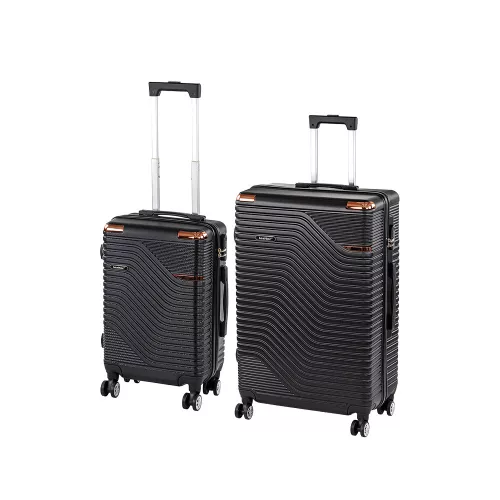 TraveLux Urban X gurulós bőrönd szett fekete