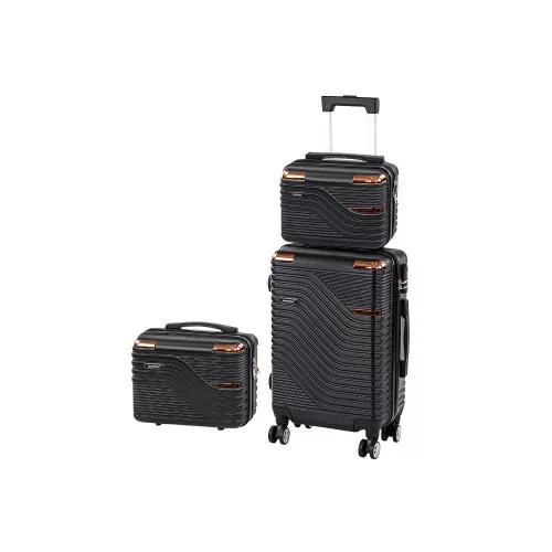 TraveLux Urban XII gurulós bőrönd szett fekete