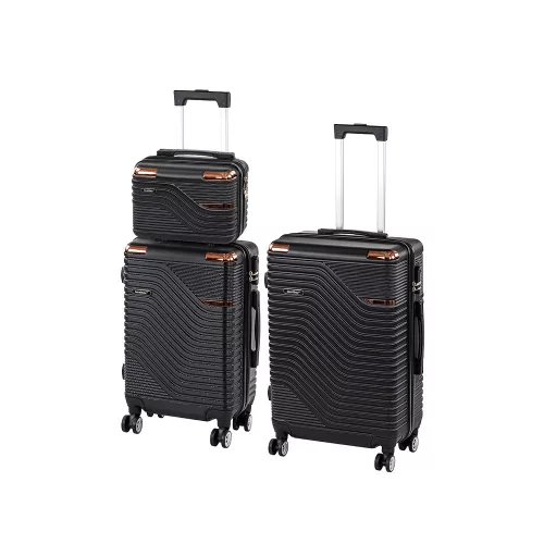 TraveLux Urban XV gurulós bőrönd szett fekete