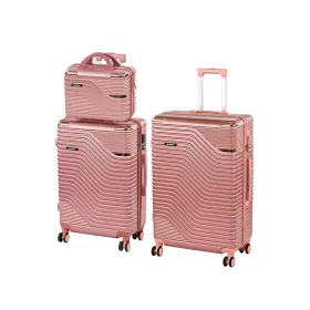 TraveLux Urban XX gurulós bőrönd szett lazacrózsaszín