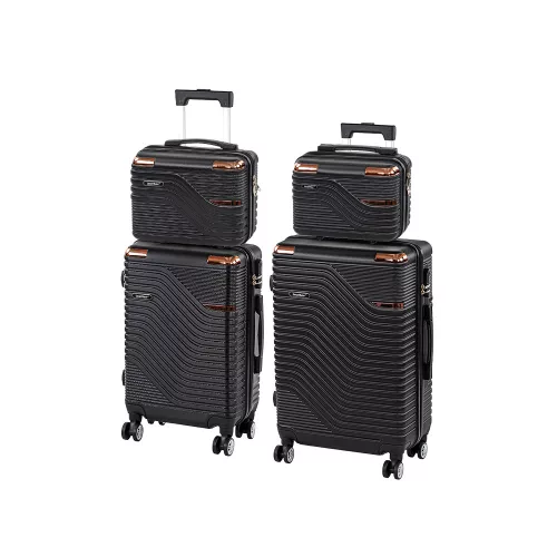 TraveLux Urban XXII gurulós bőrönd szett fekete
