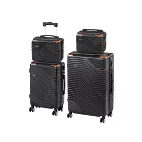 TraveLux Urban XXIII gurulós bőrönd szett fekete