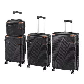 TraveLux Urban XXV gurulós bőrönd szett fekete
