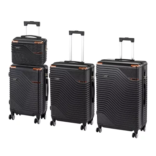 TraveLux Urban XXV gurulós bőrönd szett fekete