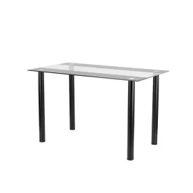 Riona 120 cm szögletes üveg étkezőasztal fekete