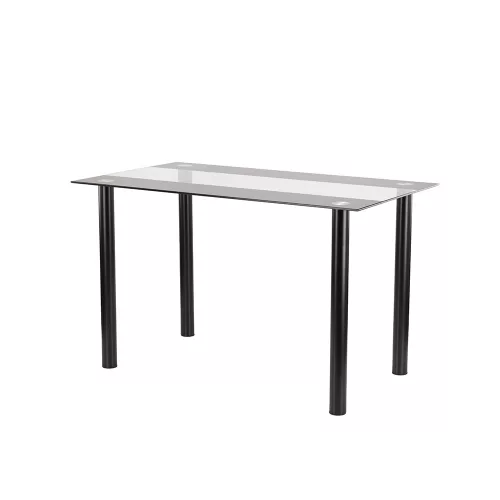 Riona 120 cm szögletes üveg étkezőasztal fekete