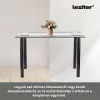 Riona 120 cm szögletes üveg étkezőasztal fekete