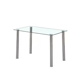Berna 140 cm szögletes üveg étkezőasztal transparent