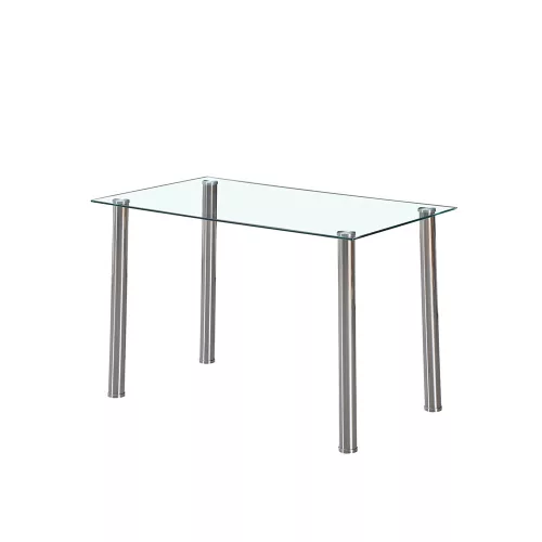 Berna 140 cm szögletes üveg étkezőasztal transparent