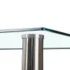 Berna 140 cm szögletes üveg étkezőasztal transparent